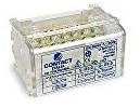 CONTACT Blocco terminale bipolare a 7 poli e 7 posizioni, trasparente, foro passante, plastica, 100A, CM 1052, 25 mm