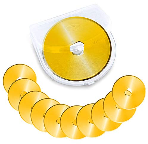 klingen für Rollschneider, Titan, 45 mm, 10 Stück, mit verbesserter Schärfe, ideal für Quilten, Scrapbooking, Nähen, Kunsthandwerk