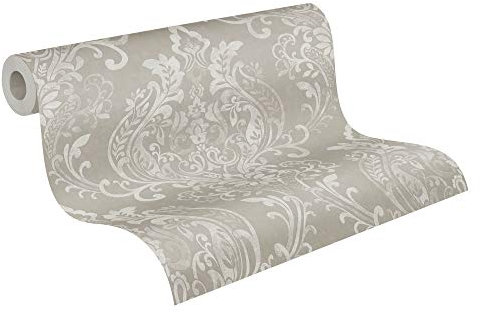 A.S. Création Vliestapete New Life Barocktapete mit Ornamenten 10,05 m x 0,53 m beige creme grau 376814 37681-4