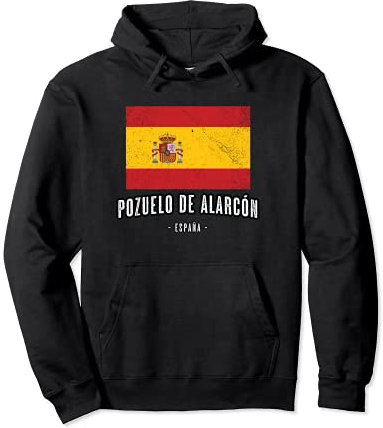 Pozuelo de Alarcón España | Souvenir Linda Ciudad, Bandera - Sudadera con Capucha