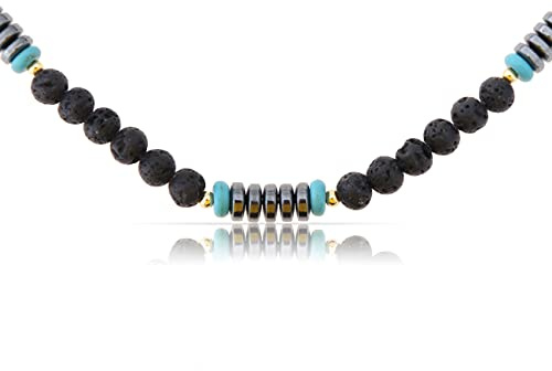 Made by Nami Surfer Halskette mit Kokosnuss Perlen - Herren Surfer-Kette Holz-Perlen - Handmade Strand-Schmuck - Wasserfest
