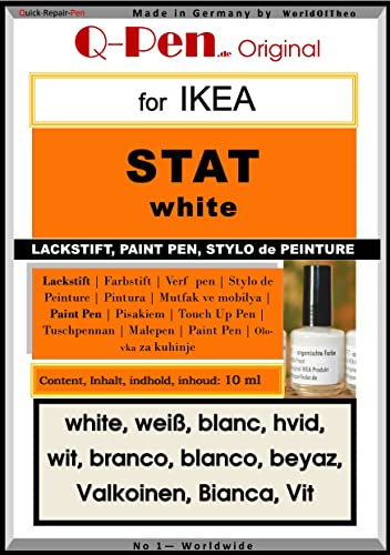 Q-Pen Ausbesserungsfarbe für passend Ikea STAT weiß - white - blanc