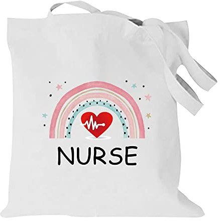 Nurse Printed Canvas reusable grocery bags, Foldable Casual Travel HandBag, Shoulder Beach Tote Bags, Shopper bag eco friendly super strong washable Storage bags Shopping bag Canvas bag for Women