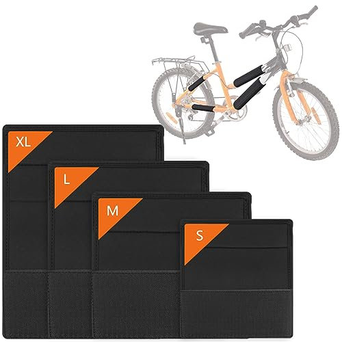 CLOPAE 4PCS Protezione per Telaio della Bicicletta, Protezione per Telai in Carbonio,Portabiciclette per Il Trasporto in Neoprene, Accessori per Biciclette Protezione dai Graffi