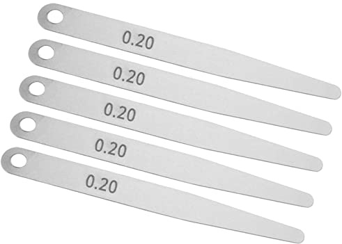 Spessimetro da 0,2 Mm Spessimetro da 254 Mm Acciaio Inossidabile 5 Pezzi 0,2 0,3 Spessimetro in Acciaio Inossidabile Righello Strumento di Ispezione della saldatura(0.2) (0.2)