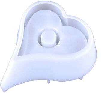 YEJAHY Silikonform Kerzenhalter, 4D-Gießform Kerzenhalter Tablett, DIY Silikon Gießform für Kerzenhalter, Tablett, Schmuck Aufbewahrungsbox, Ornament, Heimdekoration (Spitze Herzen)