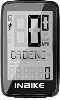 INBIKE Fahrradcomputer Kabellos Fahrradtscho Tacho Fahrrad GPS Tachometer Drahtlos Bluetooth E Bike Moutainbike MTB Radfahren Weiß