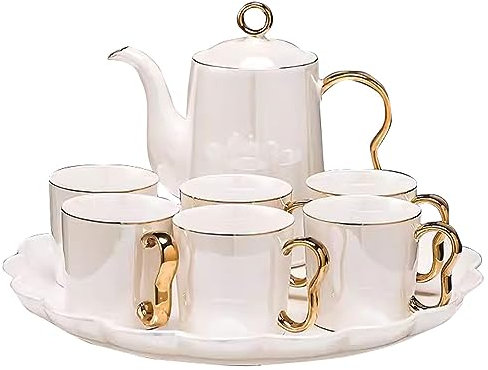 BBAUER teiera marocchina teiera giapponeseSet da tè europeo, teiera nordica in ceramica per la casa(Color:A,Size:)
