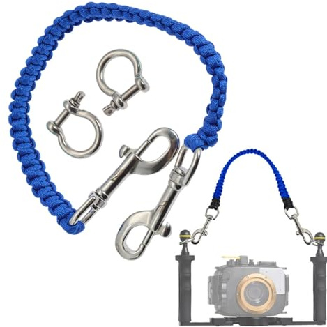 Esncddym Lanière de transport pour boîtier de caméra, lanière pour caméra de plongée | Longe de plongée flexible résistante à l'abrasion | Sangles pour appare photo et caméscope, accessoires de