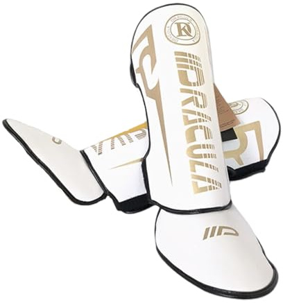 ForceRoute Shin Guards Muay Thai,Schienbeinschoner Kickboxen,Box Schienbeinschoner,Gepolsterte,Schienbein Schutz,Leichte,Verstellbare,Leder,Mit Spannschutz,FüR Muay Thai Und Weitere Kampfsportarten