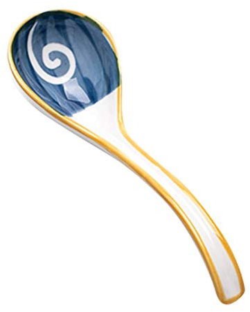 SJKTOJWC scoop Mild Sea Four-color Ceramic Soup Spoon Chinese Ceramic Soup Spoon Four-piece Set Delicious And Nutritious One Tablespoon soup spoon (Color : B)