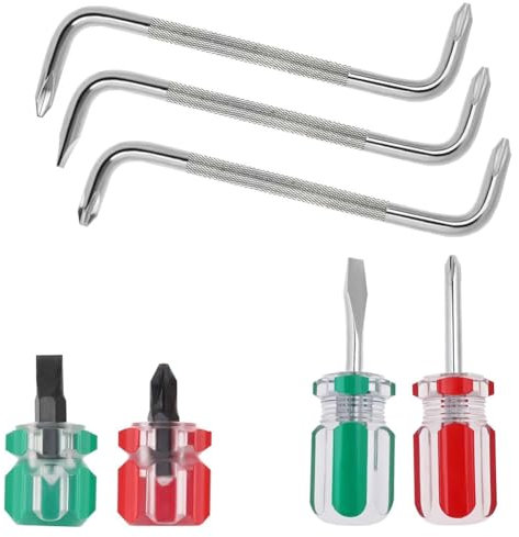 Yominerr de 7 tournevis coudés, tournevis à angle droit, tournevis plat, tournevis de type Z