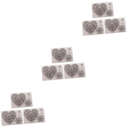 HOODANCOS 9stücke Teiliges Herzdesign Stempel Transparente Silikonstempel Für Scrapbooking Tagebuch Und Fotoalbum-dekoration Wiederverwendbar Und Selbsthaftend