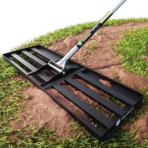 Gardease Lawn Leveling Rake 30 Inch x 10 Inch – Heavy Duty Lawn Leveler & Yard Leveling Rake – Steel Lawn Level Rake & Leveling Tool for Soil, Sand & Top Dressing