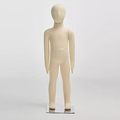 IYUESQ Nähpuppe für Kinder in Kindergröße, Ganzkörper-Schneiderpuppe für Kinder mit Kopf, Armen und Beinen, kleine Kleiderpuppe für Schaufensterdekoration (Farbe: Standmodelle, Größe: 5 J
