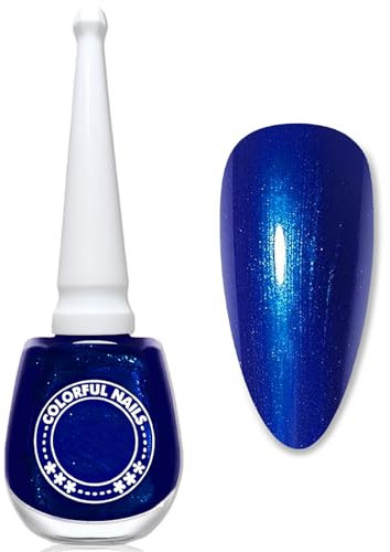 Nagellack Blau, 13 Ml Perlmutt Nagelack für Frauen, Nagellack Schnelltrocknend, Nail Polish Blau Schimmer, Regular Nagelack Ohne UV Lampe DIY Nail Art Zu Hause (Pearl Blue)