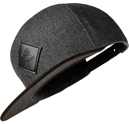 Cadency® Snapback Caps Herren, Harbour, Dunkelgrau, Patch, 100% Baumwolle, Einheitsgröße, Damen, Unisex, Größenverstellbar