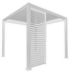 Green Spirit Pergola Seitenwand Mirador für 4m Pergola Classic & Deluxe - Weiß, 123x236 cm, Windschutz, Sonnenschutz, Sichtschutz Paneel