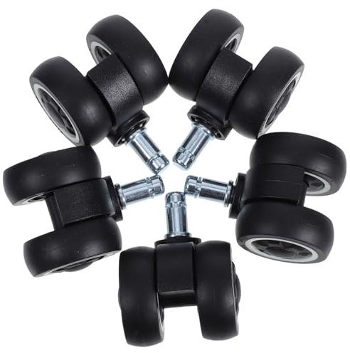 DOITOOL 5pezzi Sedie Ufficio Ruote Silenziose Resistenti Pavimenti in Piastrelle e Mobili Rotelle Per Sedie Girevoli Ufficio