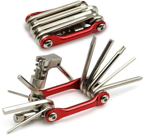 BIKE-RX 10-in-1 Bike Multi Tool – Compact Bicycle Repair Kit w/Chain Breaker, Allen Wrench Set, Screwdrivers – MTB, Road, BMX, E-Bike Tire & Gear Tools