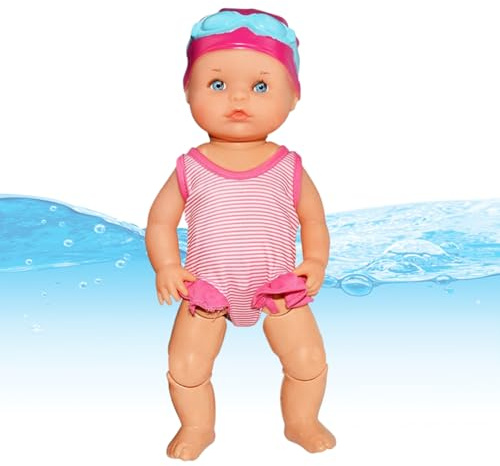 Schwimmende Babypuppe - Bewegliche Gliedmaßen wasserdichte Baby Puppe - Kleinkinder Reisespielzeug Familienzeit Sommer Sonniger Sand Badewanne