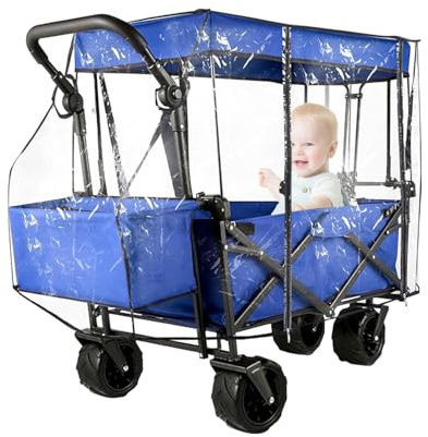 Karren Regenabdeckung - Multifunktionelle Karren Regenabdeckung, Klappwagen -Kinderwagen -Trolley -Karren Accessoires | Wagenabdeckung für Garten, Camping, Picknick, langlebiger wasserdichtem Schutz,