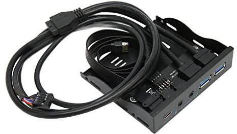 BONKZEBU USB 3.2-Hub an der Vorderseite, Langlebiges Eisengehäuse, Plug-and-Play für für, Passend für 3,5-Zoll-Diskettenleser Im Gehäuse