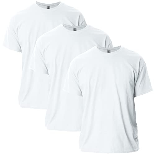 Gildan Adult Ultra Cotton T-Shirt, Style G2000, Multipack, White (2-Pack), Large