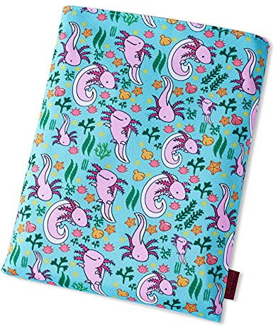 Funda para libro de tamaño mediano, estampado de ajolotes, ideal como regalo para adolescentes