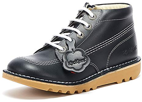 Kickers Unisex Kids Kick Hi Classic Ankle Boots with Zip | Extra Comfortable | Added Durability | Premium Quality, Blue, 1 UK Child