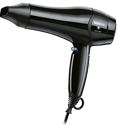Valera, Excel 1800 561.19Y, Professioneller Haartrockner, leichter Föhn, mit Security-Heizelement, 6 Temperatur-/Luftstromstufen, Abkühltaste, energiesparend, 1800W, Schwarz