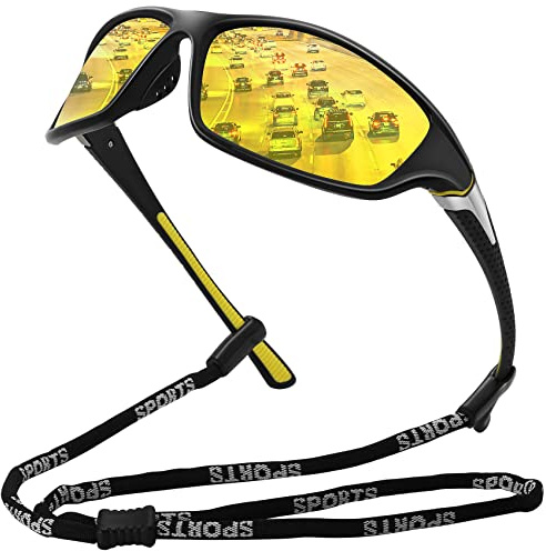 MEETSUN Polarisierte Sport-Sonnenbrille für Herren Damen Fahren Radfahren Angeln Sonnenbrille UV400-Schutz