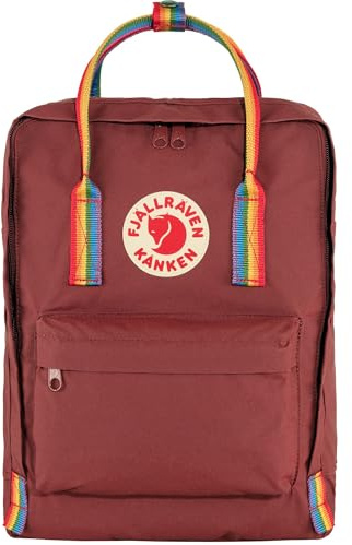 Fjällräven Unisex Kånken Rainbow Rucksack, Ox Red/Rainbow Pattern, One Size