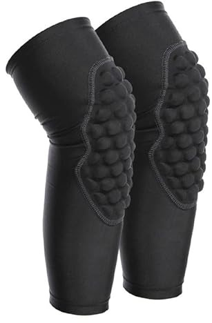 Estink Ginocchiere Basket, 1 Paio Manicotti Compressione Ginocchio Antiscivolo Eva Ginocchiere Compressione Sportiva Manicotti Gomito Gamba per Pallacanestro Pallavolo per Bambini