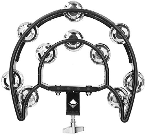 Multifunktionales Schlagzeug-Set, Zweireihiges Schlagzeug-Set, Handglocken-Tamburin, Hi-Hat-Tamburin, für Schule, KTV, Unterhaltung, Zuhause