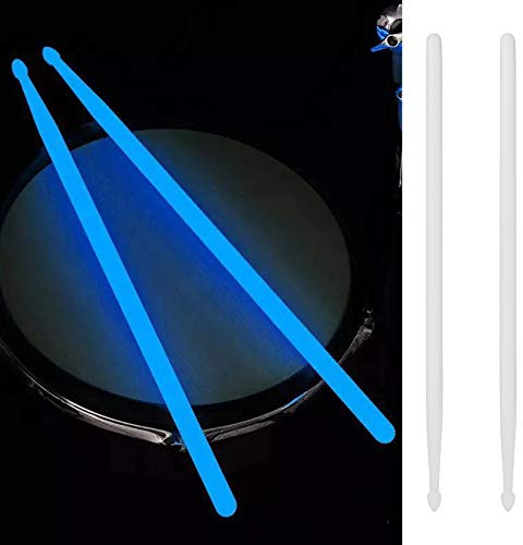 Tagtight Leuchtend Trommel Stock, leuchtende Drumsticks, Fluoreszierende Trommel Stöcke Jazz Trommel Stöcke Stage Leuchtet im Dunkeln Trommel Zubehörfür Musikinstrument Percussion, Blau