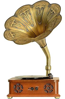 Phonograph Phonograph Vinyl Record Electromechanical Phonograph Creative Antique Bluetooth Audio Wooden Speaker Vintage Gramophone