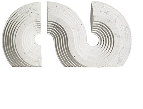 Buchstützen Dekoratives Paar Buchstützen aus weißem Stein, geometrische stereoskopische dekorative Buchstützen for Regale, Buchhalter for Regale, Buchstützen for das Büro Buchstützen und Bücherregale