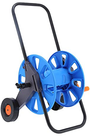 Gartenschlauchwagen, Gartenschlauchwickler, Robuster Schlauchwagen, Wasserschlauchhalter, Tragbarer Hand-Push-Wasserrohr-Aufbewahrungsregal-Organizer für G1/2 50 M Rohr