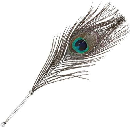 PATIKIL 28cm/11 Feder Kugelschreiber, 1 Stück Tinte Vintage Gänsefeder Stift Veredelter Tauchstift für Kalligrafie Schreiben Unterschrift Hochzeitsgeschenk, Pfau