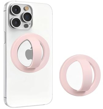 YjkjYii Handy Ring Halterung Magnet für MagSafe,Flexiblem Silikon Smartphone Fingerhalter Kompatibel mit iPhone iPad Samsung und mehr Smartphone-Pink