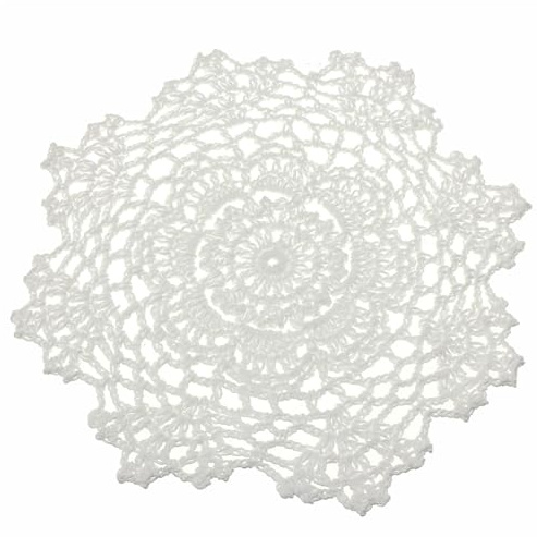 30 cm wiederverwendbare handgefertigte Baumwoll-Spitzen-Platzdeckchen für Tische, exquisite bestickte Spitzen-Platzsets, Vintage, klassische Häkeldeckchen, rund, weiß
