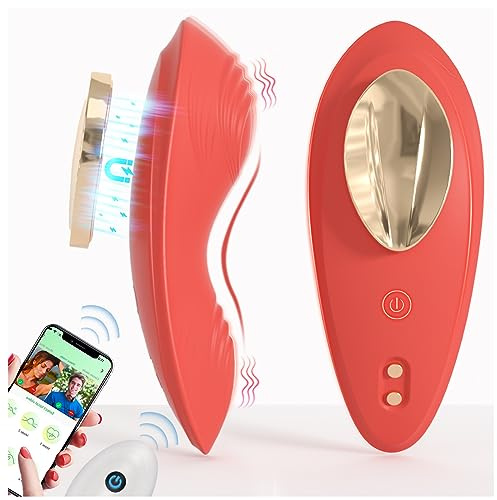 0.08LB Ultra-Soft Mini Remote Control Wearable Vibrator, Magnetic Discreet Adult Couples Sex Toys, APP Controlled Vibrating Panty Clitoris Vibrator Couple Women Sex Toy, Clitoral Stimulator Vibrators