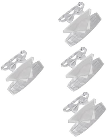 LIFKOME 4 Sets Herren-seidenfliege Und Kummerbund-ensemble Vorgebundenes Fliegenset Für Trauzeugen