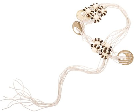 LALADEFIEE Boho-gürtel Für Damen Handgewebter Bohemian Taillengürtel Mit Muschelperlen Verstellbarer Passt Zu Kleidern Und Freizeitkleidung
