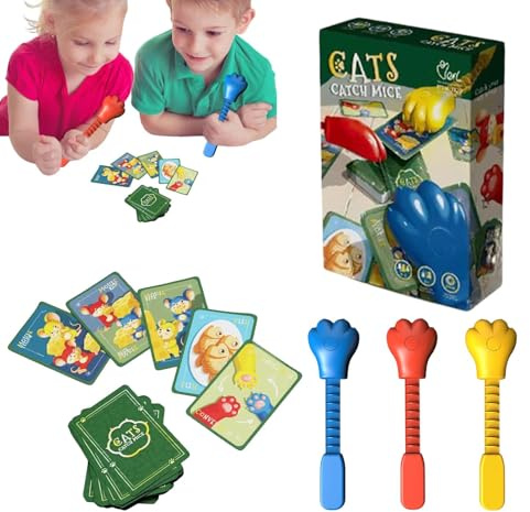 Reaction Card Games, Multiplayer Card Games - Cat Catches Mice Reaction Educational Card Games For | Interactive Educational Card Games To Exercise Concentration