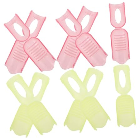 CALLARON 10 Stück Nagellackentferner Kunststoff Nagelclip Verstellbar für Fingergrößen Nagelpflege Reise Tool mit Sicherem Griff für Gelnägel