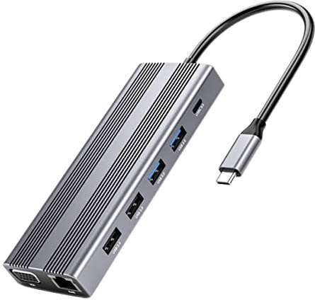 DIYEAH Type Multi USB Splitter con Lector de Tarjetas USB Accesorios para Ordenador Expansión de y Compatible con Dispositivos Múltiples