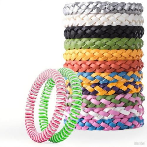 14 Pack Mosquito Repellent Bracelet, Deet-Free Natural Insect Mosquito Bands for Adults Young, 1252 Hour Insect Protection, Adjustable Waterproof, for Hiking, Camping, Outdoor Holiday Essentials