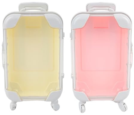 HcvGcm Mini Koffer Geschenkbox, 2 Stück Reisekasse Als Geldgeschenk Für Urlaub, Ideal Für Geldgeschenke Geburtstag Und Reisegutschein Geschenk Verpackung, Maße: 7 X 3.5 X 12.5 cm
